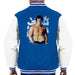 Sidney Maurer Original Portrait Of Sylvester Stallone Belt Mens Varsity Jacket - Small / Royal/White - Mens Varsity Jacket