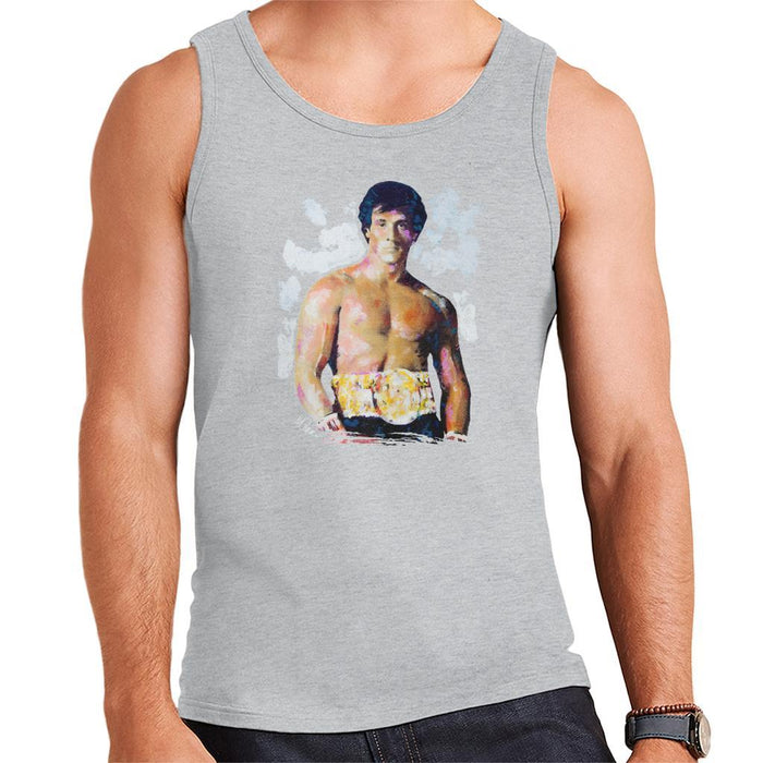 Sidney Maurer Original Portrait Of Sylvester Stallone Belt Mens Vest - Mens Vest