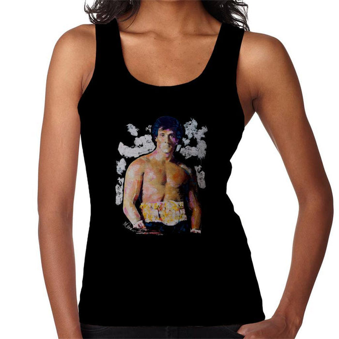 Sidney Maurer Original Portrait Of Sylvester Stallone Belt Womens Vest - Womens Vest