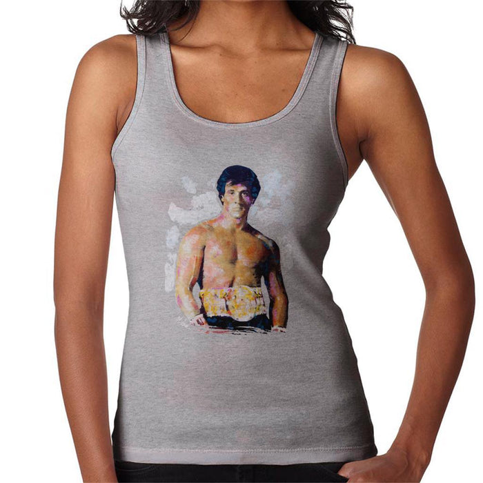 Sidney Maurer Original Portrait Of Sylvester Stallone Belt Womens Vest - Womens Vest