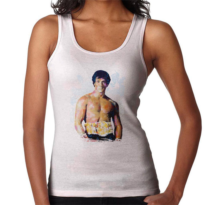 Sidney Maurer Original Portrait Of Sylvester Stallone Belt Womens Vest - Womens Vest