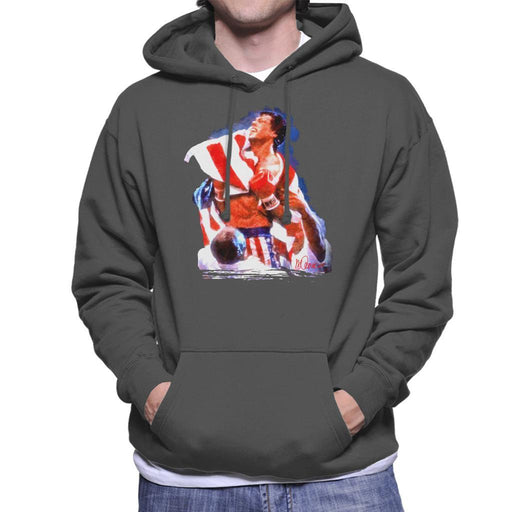 Sidney Maurer Original Portrait Of Sylvester Stallone Rocky IV Mens Hooded Sweatshirt - Mens Hooded Sweatshirt
