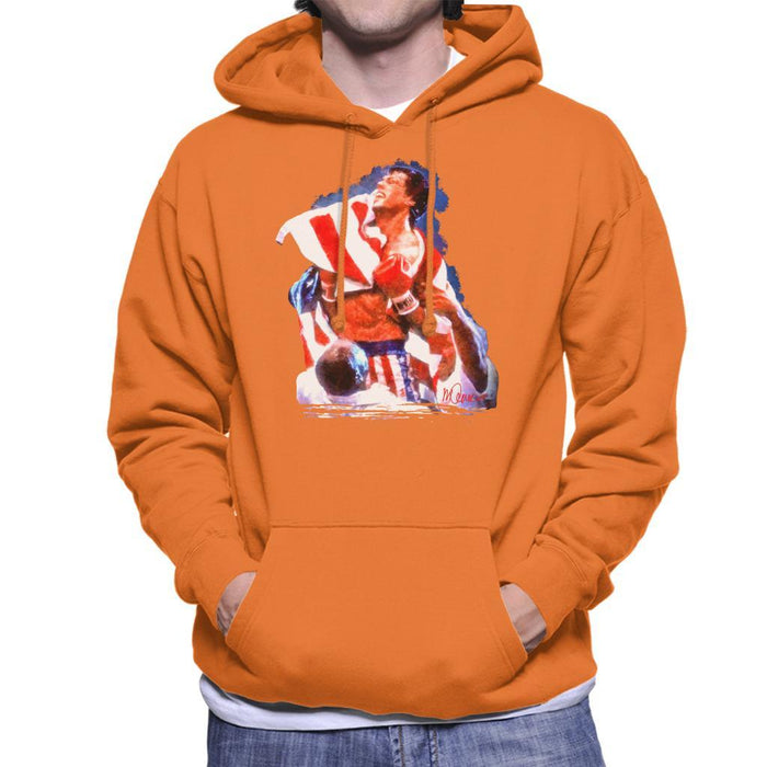 Sidney Maurer Original Portrait Of Sylvester Stallone Rocky IV Mens Hooded Sweatshirt - Mens Hooded Sweatshirt