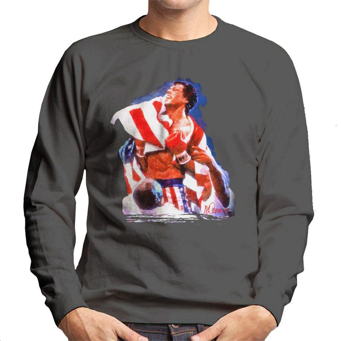 Sidney Maurer Original Portrait Of Sylvester Stallone Rocky IV Mens Sweatshirt - Mens Sweatshirt
