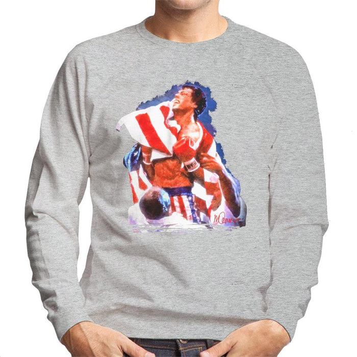 Sidney Maurer Original Portrait Of Sylvester Stallone Rocky IV Mens Sweatshirt - Mens Sweatshirt
