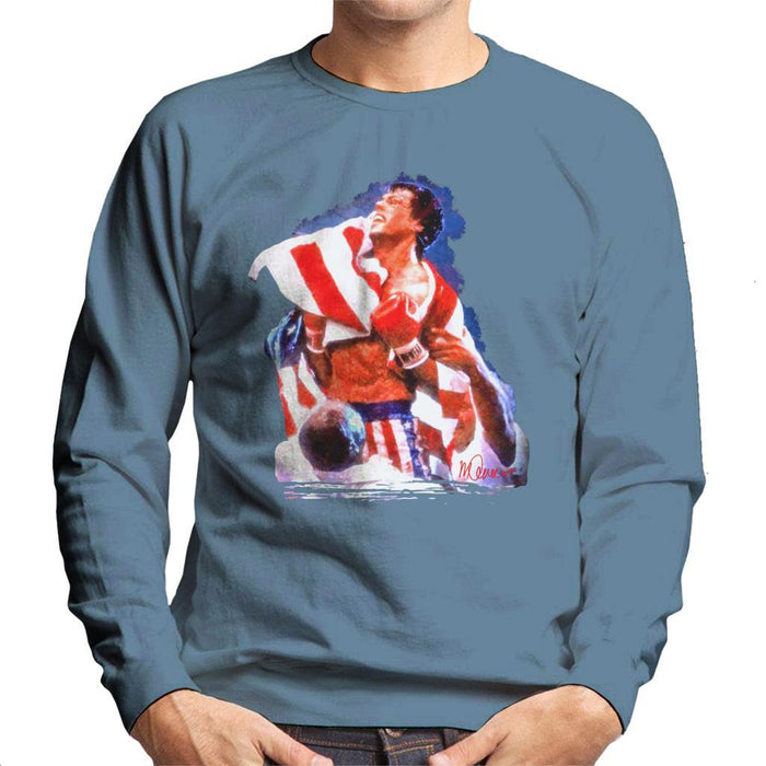 Sidney Maurer Original Portrait Of Sylvester Stallone Rocky IV Mens Sweatshirt - Mens Sweatshirt