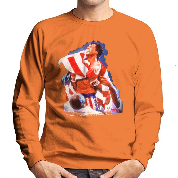 Sidney Maurer Original Portrait Of Sylvester Stallone Rocky IV Mens Sweatshirt - Mens Sweatshirt