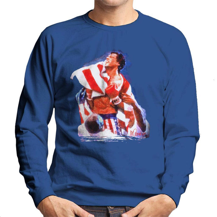 Sidney Maurer Original Portrait Of Sylvester Stallone Rocky IV Mens Sweatshirt - Mens Sweatshirt