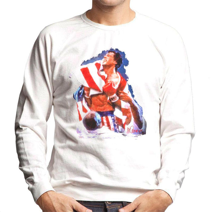 Sidney Maurer Original Portrait Of Sylvester Stallone Rocky IV Mens Sweatshirt - Mens Sweatshirt