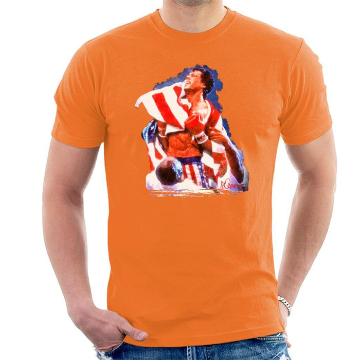Sidney Maurer Original Portrait Of Sylvester Stallone Rocky IV Mens T-Shirt - Mens T-Shirt