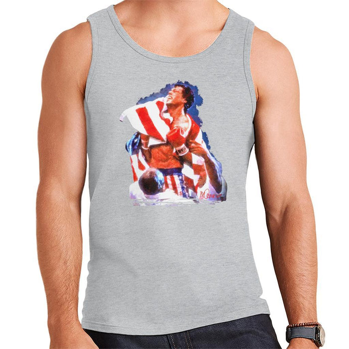 Sidney Maurer Original Portrait Of Sylvester Stallone Rocky IV Mens Vest - Mens Vest
