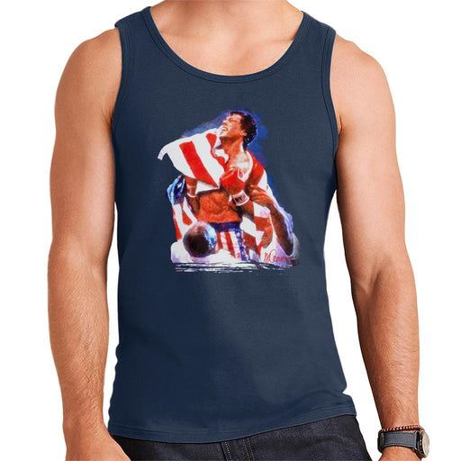 Sidney Maurer Original Portrait Of Sylvester Stallone Rocky IV Mens Vest - Mens Vest
