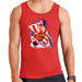 Sidney Maurer Original Portrait Of Sylvester Stallone Rocky IV Mens Vest - Small / Red - Mens Vest