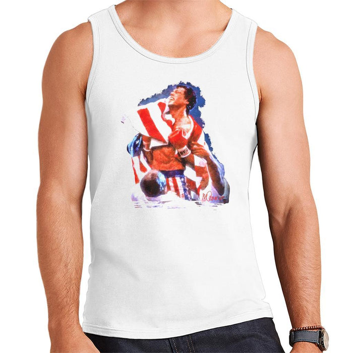 Sidney Maurer Original Portrait Of Sylvester Stallone Rocky IV Mens Vest - Mens Vest