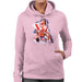 Sidney Maurer Original Portrait Of Sylvester Stallone Rocky IV Womens Hooded Sweatshirt - Small / Light Pink - Womens Hooded Sweatshirt