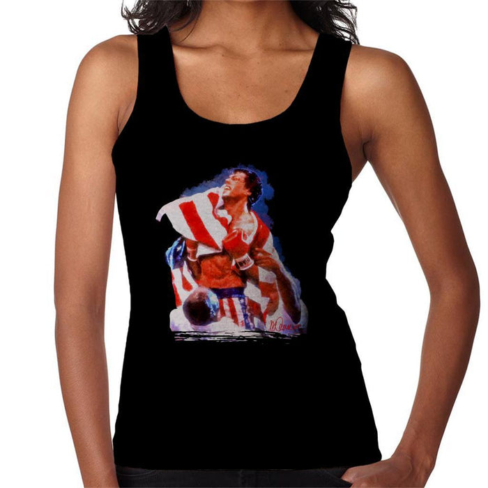 Sidney Maurer Original Portrait Of Sylvester Stallone Rocky IV Womens Vest - Womens Vest