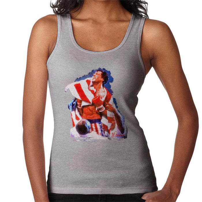 Sidney Maurer Original Portrait Of Sylvester Stallone Rocky IV Womens Vest - Womens Vest