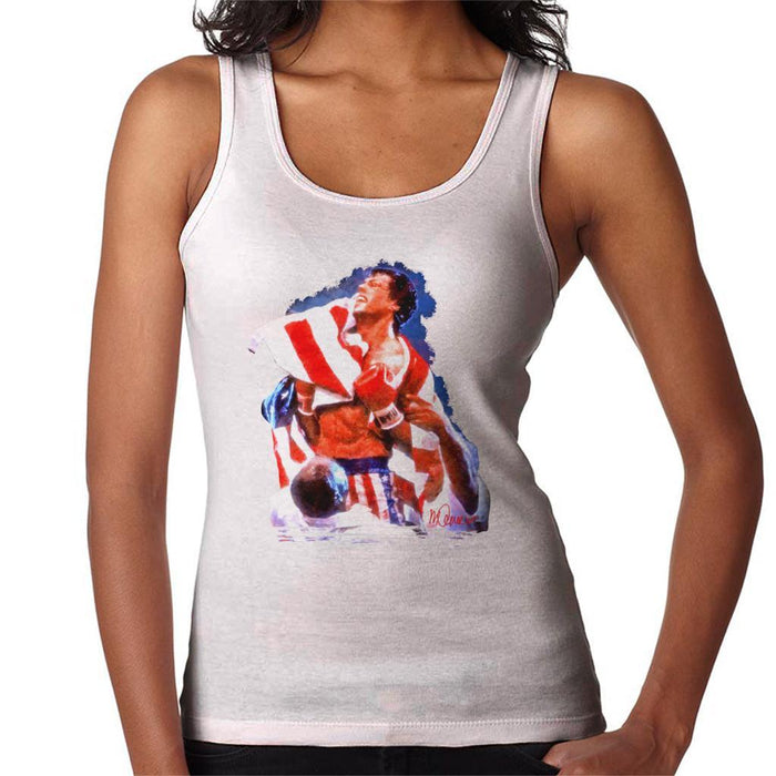 Sidney Maurer Original Portrait Of Sylvester Stallone Rocky IV Womens Vest - Womens Vest
