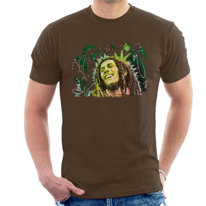 Sidney Maurer Original Portrait Of Bob Marley Smile Mens T-Shirt - Mens T-Shirt