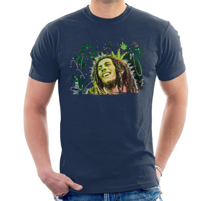 Sidney Maurer Original Portrait Of Bob Marley Smile Mens T-Shirt - Mens T-Shirt