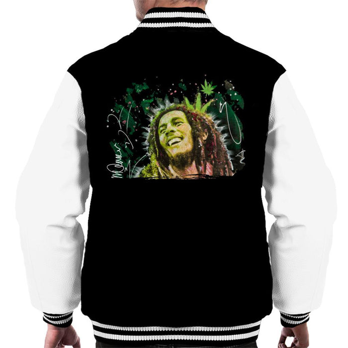 Sidney Maurer Original Portrait Of Bob Marley Smile Mens Varsity Jacket - Mens Varsity Jacket