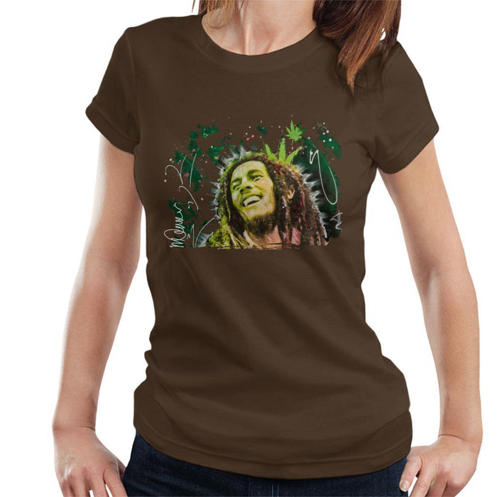 Sidney Maurer Original Portrait Of Bob Marley Smile Womens T-Shirt - Womens T-Shirt