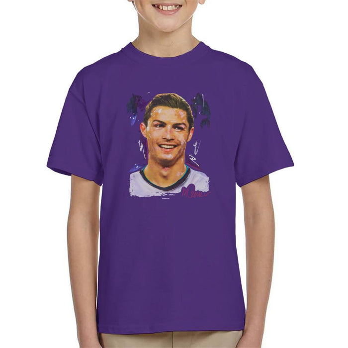 Sidney Maurer Original Portrait Of Cristiano Ronaldo Closeup Kids T-Shirt - Kids Boys T-Shirt