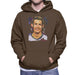 Sidney Maurer Original Portrait Of Cristiano Ronaldo Closeup Mens Hooded Sweatshirt - Mens Hooded Sweatshirt