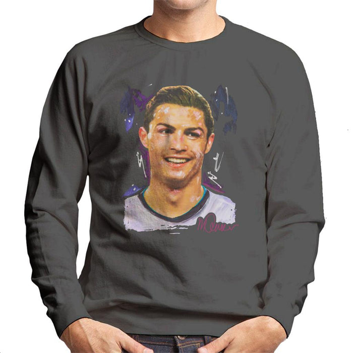 Sidney Maurer Original Portrait Of Cristiano Ronaldo Closeup Mens Sweatshirt - Mens Sweatshirt