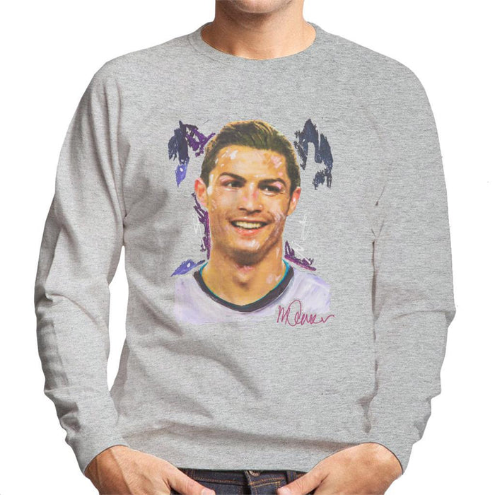 Sidney Maurer Original Portrait Of Cristiano Ronaldo Closeup Mens Sweatshirt - Mens Sweatshirt