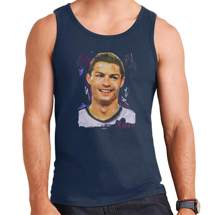 Sidney Maurer Original Portrait Of Cristiano Ronaldo Closeup Mens Vest - Mens Vest