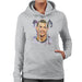 Sidney Maurer Original Portrait Of Cristiano Ronaldo Closeup Womens Hooded Sweatshirt - Womens Hooded Sweatshirt