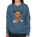 Sidney Maurer Original Portrait Of Cristiano Ronaldo Closeup Womens Sweatshirt - Womens Sweatshirt