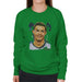 Sidney Maurer Original Portrait Of Cristiano Ronaldo Closeup Womens Sweatshirt - Womens Sweatshirt