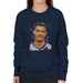 Sidney Maurer Original Portrait Of Cristiano Ronaldo Closeup Womens Sweatshirt - Womens Sweatshirt