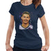 Sidney Maurer Original Portrait Of Cristiano Ronaldo Closeup Womens T-Shirt - Womens T-Shirt