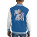 Sidney Maurer Original Portrait Of David Beckham Real Madrid Kit Kids Varsity Jacket - X-Small (3-4 yrs) / Royal/White - Kids Boys Varsity