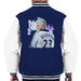 Sidney Maurer Original Portrait Of David Beckham Real Madrid Kit Mens Varsity Jacket - Mens Varsity Jacket