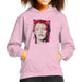 Sidney Maurer Original Portrait Of David Bowie Red Hair Kids Hooded Sweatshirt - X-Small (3-4 yrs) / Light Pink - Kids Boys Hooded