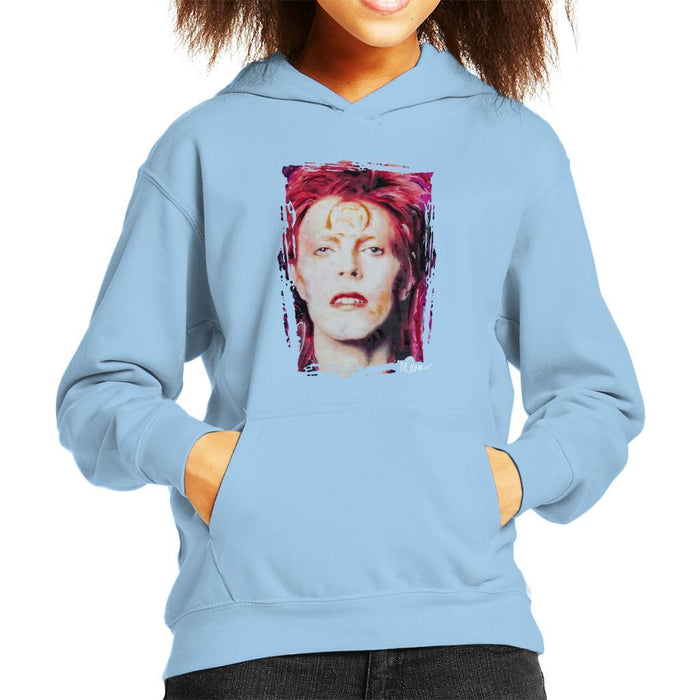Sidney Maurer Original Portrait Of David Bowie Red Hair Kids Hooded Sweatshirt - Kids Boys Hooded Sweatshirt