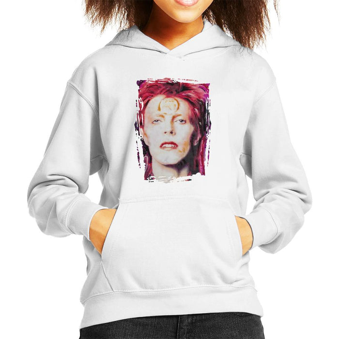 Sidney Maurer Original Portrait Of David Bowie Red Hair Kids Hooded Sweatshirt - Kids Boys Hooded Sweatshirt