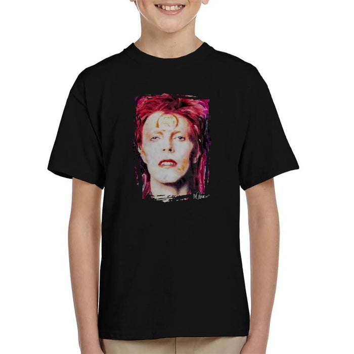 Sidney Maurer Original Portrait Of David Bowie Red Hair Kids T-Shirt - Kids Boys T-Shirt