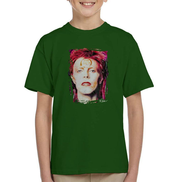 Sidney Maurer Original Portrait Of David Bowie Red Hair Kids T-Shirt - Kids Boys T-Shirt