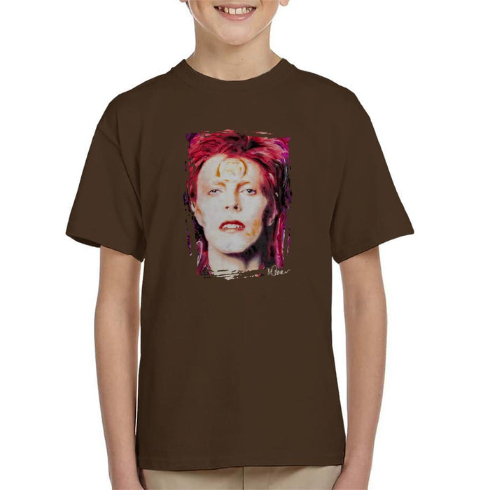 Sidney Maurer Original Portrait Of David Bowie Red Hair Kids T-Shirt - Kids Boys T-Shirt