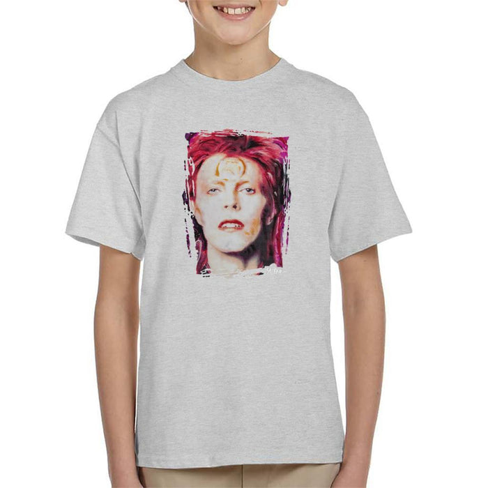 Sidney Maurer Original Portrait Of David Bowie Red Hair Kids T-Shirt - Kids Boys T-Shirt