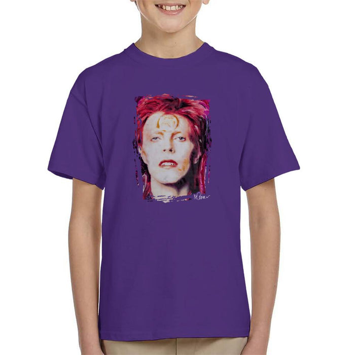 Sidney Maurer Original Portrait Of David Bowie Red Hair Kids T-Shirt - Kids Boys T-Shirt