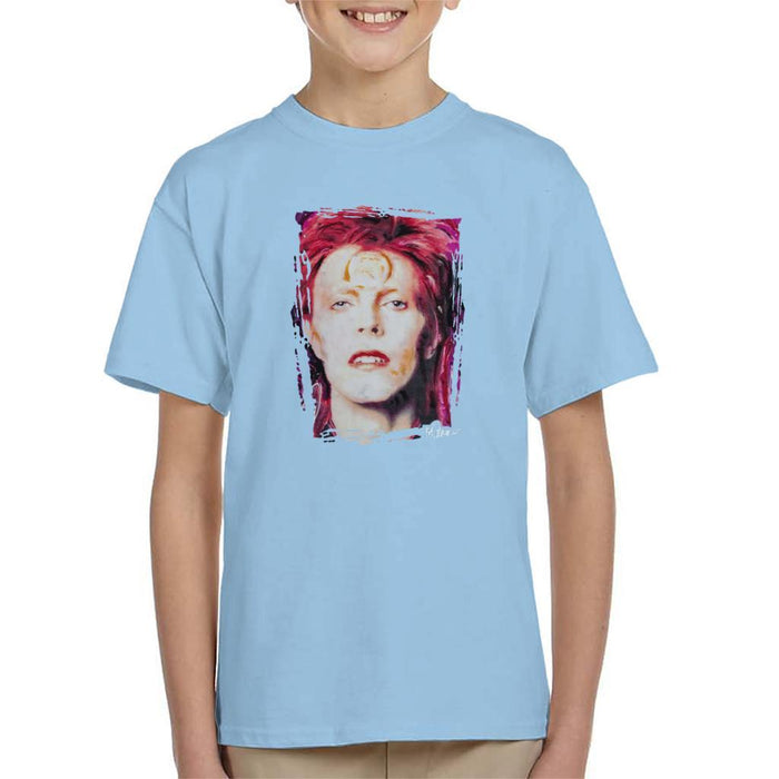 Sidney Maurer Original Portrait Of David Bowie Red Hair Kids T-Shirt - Kids Boys T-Shirt