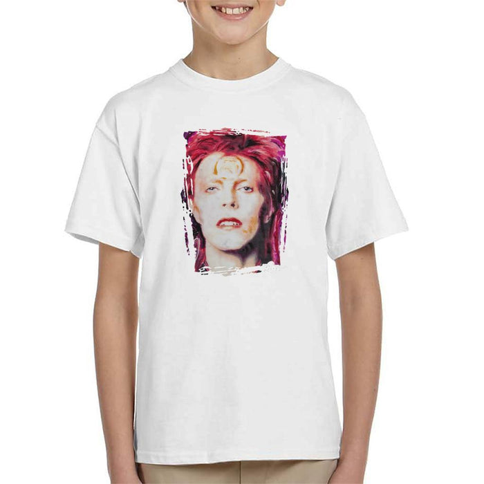Sidney Maurer Original Portrait Of David Bowie Red Hair Kids T-Shirt - Kids Boys T-Shirt