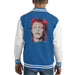 Sidney Maurer Original Portrait Of David Bowie Red Hair Kids Varsity Jacket - X-Small (3-4 yrs) / Royal/White - Kids Boys Varsity Jacket