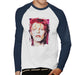 Sidney Maurer Original Portrait Of David Bowie Red Hair Mens Baseball Long Sleeved T-Shirt - Mens Baseball Long Sleeved T-Shirt